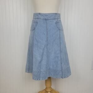 2000's Gap Denim Flare Midi Skirt Size 4